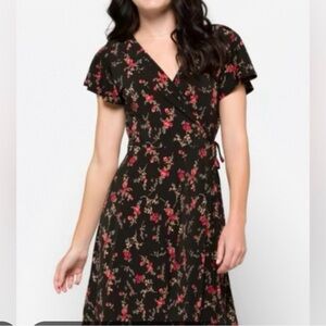 Kaileigh Black Floral Mini Dress